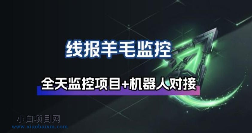 【匠心小白】线报羊毛监控_自动挂机监控+群机器人通知-小白项目分享网