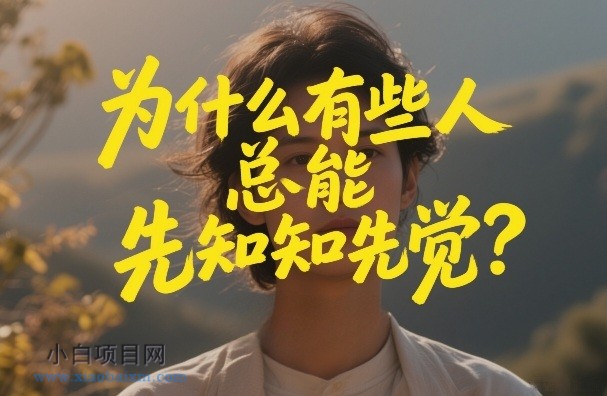 【匠心小白】付费文章：为什么有些人总能先知先觉？-小白项目分享网