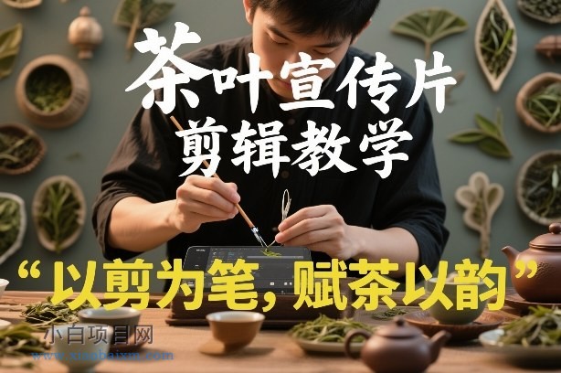 【匠心小白】茶叶宣传片剪辑教学，以剪为笔，赋茶以韵，新手也能拍出高级感-小白项目分享网
