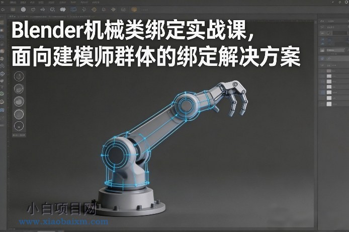 【匠心小白】Blender机械类绑定实战课，面向建模师群体的绑定解决方案-小白项目分享网