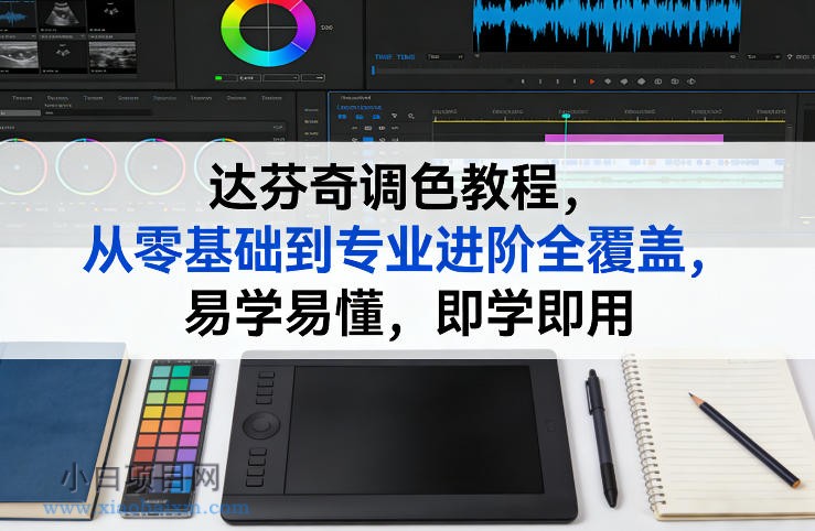 【匠心小白】达芬奇调色教程,从零基础到专业进阶全覆盖,易学易懂,即学即用