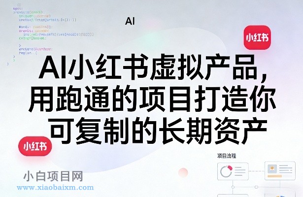 【匠心小白】AI小红书虚拟产品，用跑通的项目打造你可复制的长期资产-小白项目分享网