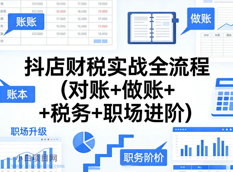 【匠心小白】抖店财税实战全流程(对账+做账+税务+职场进阶)-小白项目分享网