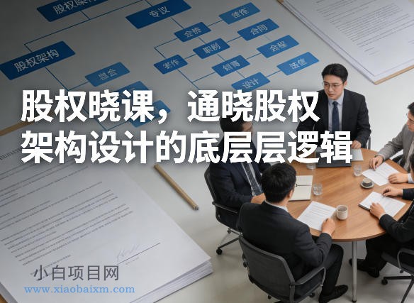 【匠心小白】股权晓课，通晓股权架构设计的底层逻辑-小白项目分享网
