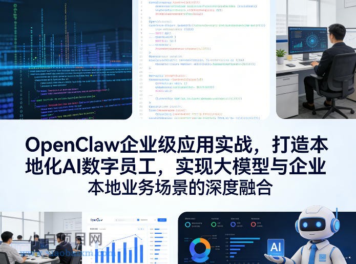 【匠心小白】OpenClaw企业级应用实战，打造本地化AI数字员工，实现大模型与企业本地业务场景的深度融合-小白项目分享网