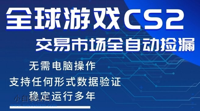 【匠心小白】CS2游戏云自动操作，一键批量捡漏，稳健变现超久(可验证)，小白轻松入门，手机即可完成全部操作【揭秘】-小白项目分享网