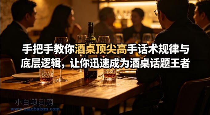 付费文章：手把手教你酒桌顶尖高手话术规律与底层逻辑，让你迅速成为酒桌话题王者(二十年全网独家经验分享)-小白项目分享网