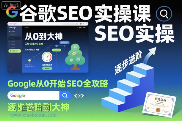 谷歌SEO实操课，Google从0开始SEO全攻略，逐步进阶到大神（更新26年）-小白项目分享网