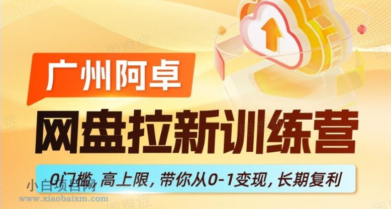 网盘拉新训练营，0门槛，高上限，带你从0-1变现，长期复利-小白项目分享网