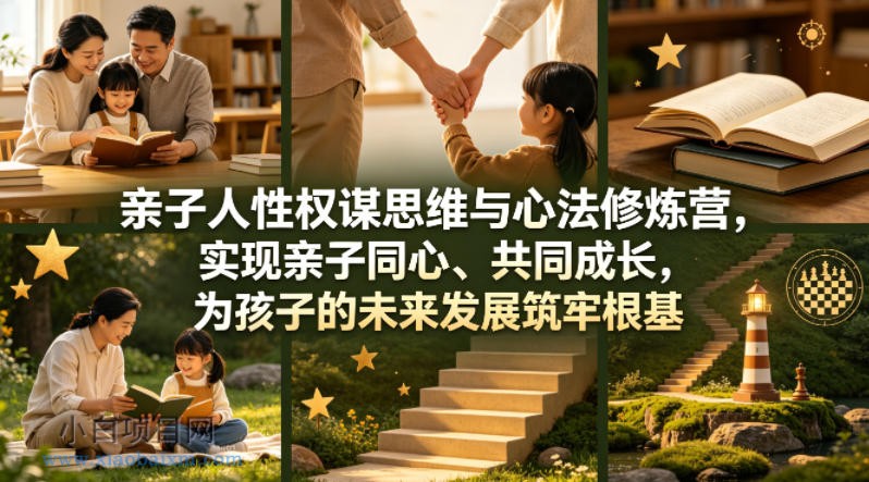 亲子人性权谋思维与心法修炼营，实现亲子同心、共同成长，为孩子的未来发展筑牢根基【音频】-小白项目分享网