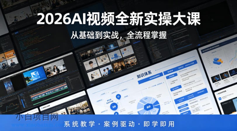 2026，从基础到实战，全流程掌握，系统教学·案例驱动·即学即用-小白项目分享网