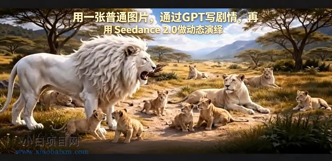用一张普通图片，通过GPT写剧情，再用Seedance 2.0做动态演绎，居然能生成迪士尼风格搞笑动画-小白项目分享网