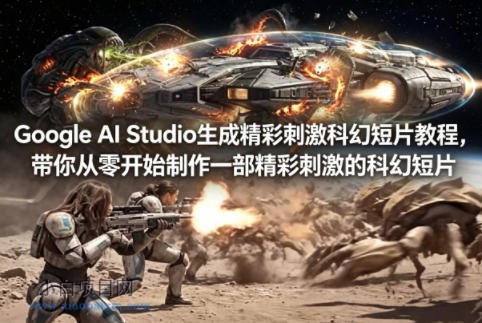 Google AI Studio生成精彩刺激科幻短片教程，带你从零开始制作一部精彩刺激的科幻短片【双语字幕】-小白项目分享网