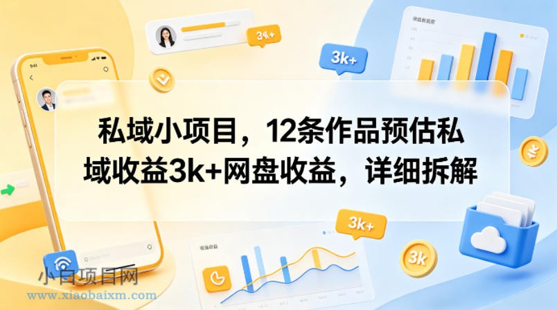 公众号虚拟资料最新火爆玩法，12条作品预估私域收益3k+网盘收益，详细拆解-小白项目分享网