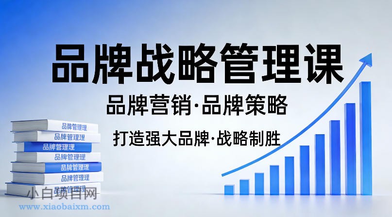 【小鲁分享网】打造强大的品牌！品牌战略管理课，品牌营销，品牌策略-小白项目分享网
