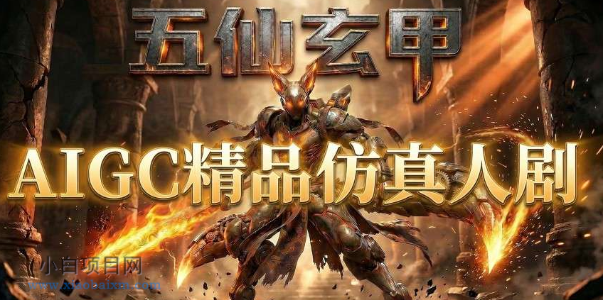 AIGC精品仿真人短剧教学，以五仙玄甲风为例展示保姆级实操教学-小白项目分享网